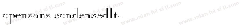 opensans condensedlt字体转换